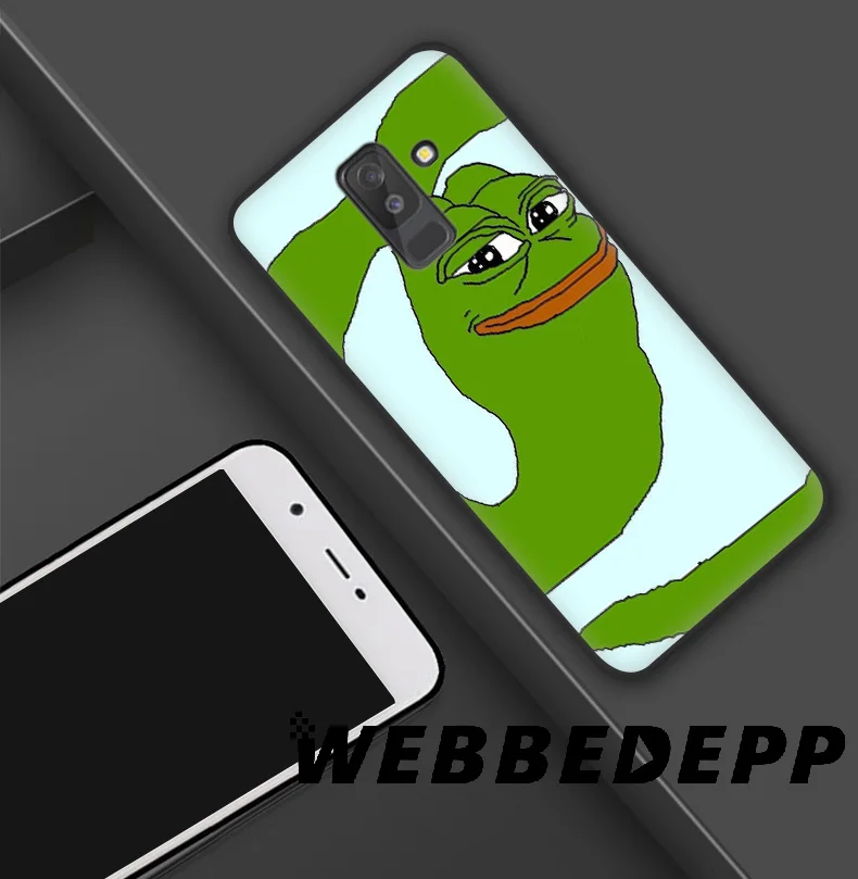 WEBBEDEPP Sad Boy Frog Meme Мягкий ТПУ силиконовый чехол для Samsung Galaxy S10 S10e S9 S8 Plus S7 S6 Edge &amp J6 |