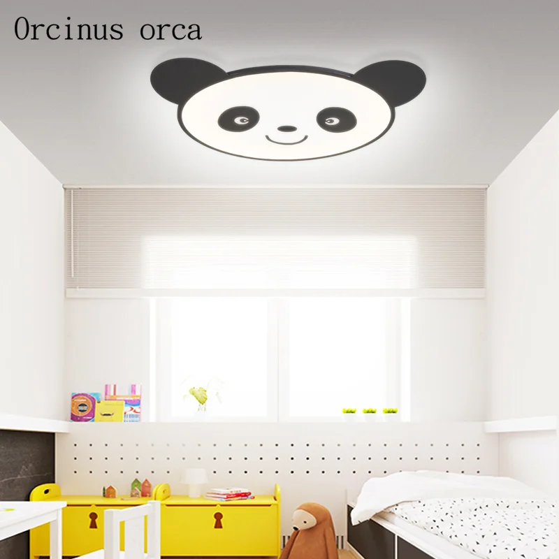 Мультяшная креативная панда потолочная лампа для мальчиков и девочек спальня