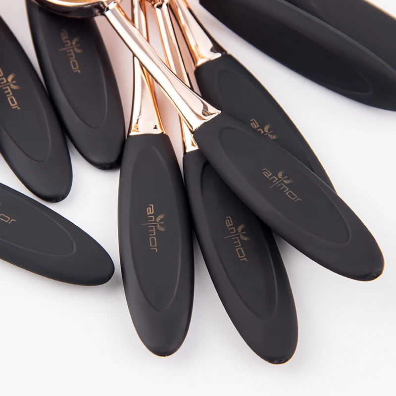 Anmor 10 шт./компл. Кисть для макияжа искусственная основа бровей Тени век пудра