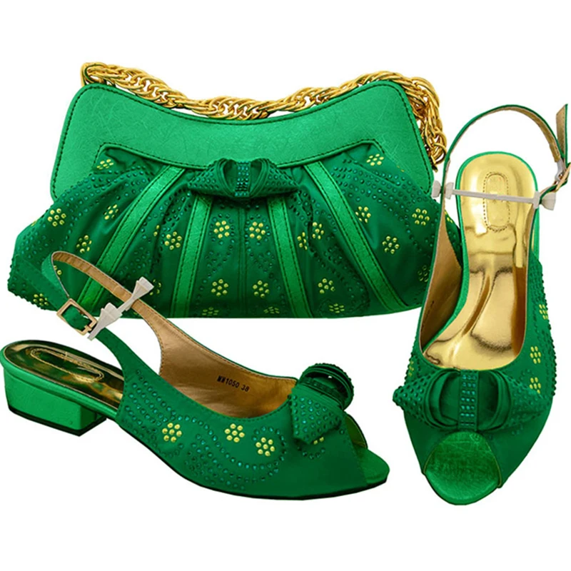 D. синий нигерийские Вечерние обувь и комплекты с сумкой со стразами в