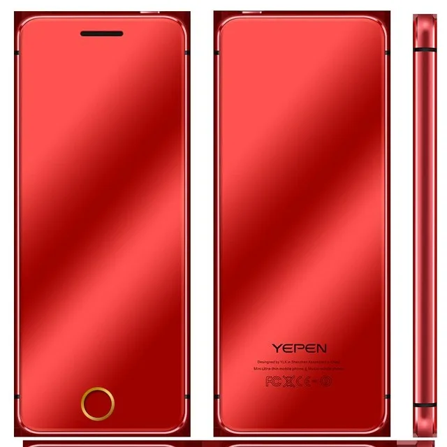 red Ультратонкий Металл тела yepen N2 Роскошные Мини для пропуска или сотового телефона 1,6" Экран мобильных сотовых телефонов MP3 MP4 Bluetooth - Цвет: red