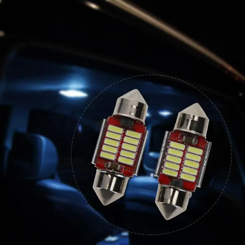 2 шт. Автомобильные светодиодные лампы 4014 12SMD 12 в 1 8 Вт|Сигнальная лампа| |