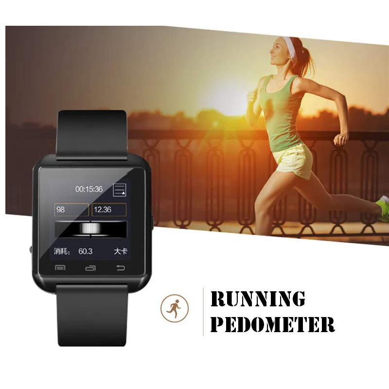 Bluetooth Smart циферблате вызова музыка бледный спортивные наручные Часы