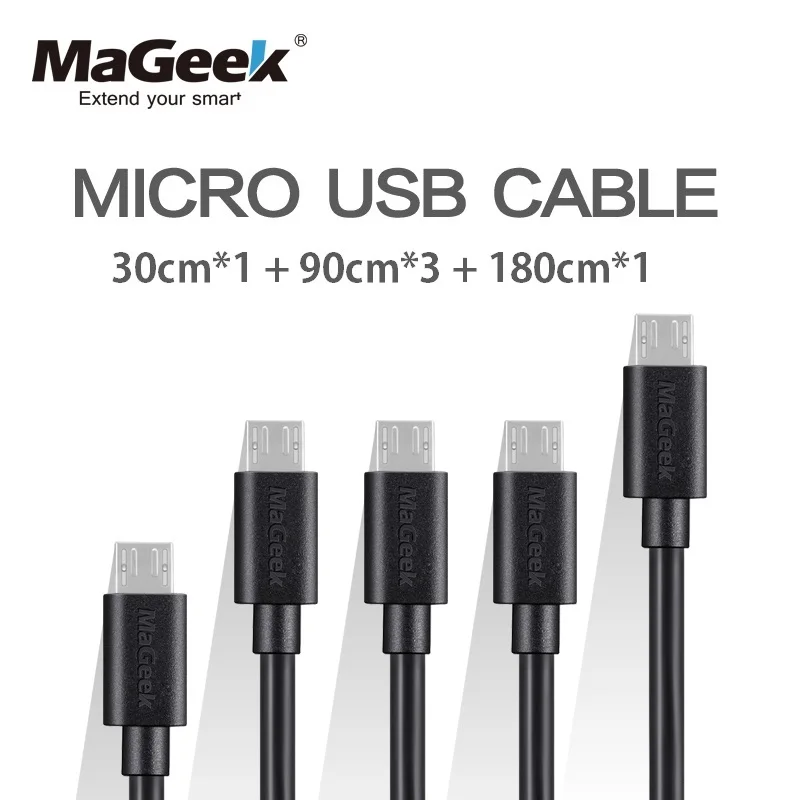 [5 шт.] кабель MaGeek Micro USB 0 3 м/0 9 м x 3/1 8 кабели для быстрой зарядки мобильный телефон