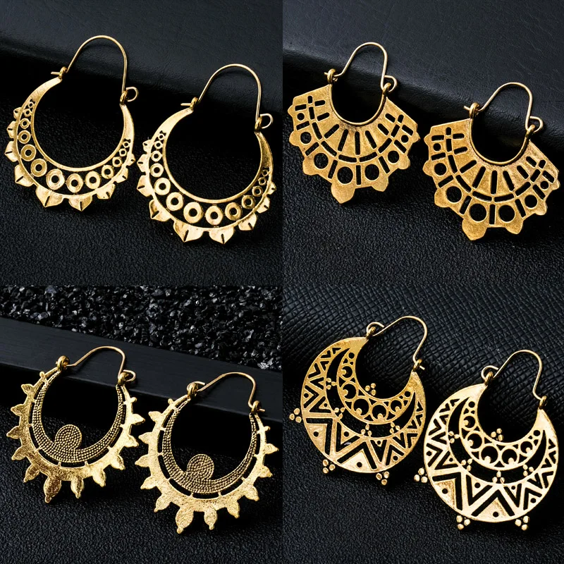 Fashion Bohemia Metal Statement Earrings For Women Boho Hanging Dangle Drop Earing Modern Jewelry | Украшения и аксессуары