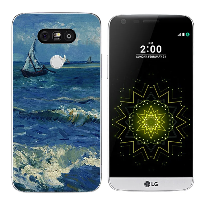 Для Coque LG G5 чехол ТПУ прозрачный для телефона с принтом сосны силиконовый мягкий
