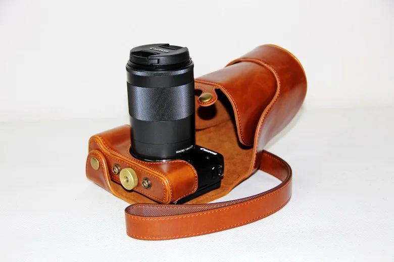 Камера сумка чехол из искусственной кожи защитный для Canon EOS M3 с плечевой ремень