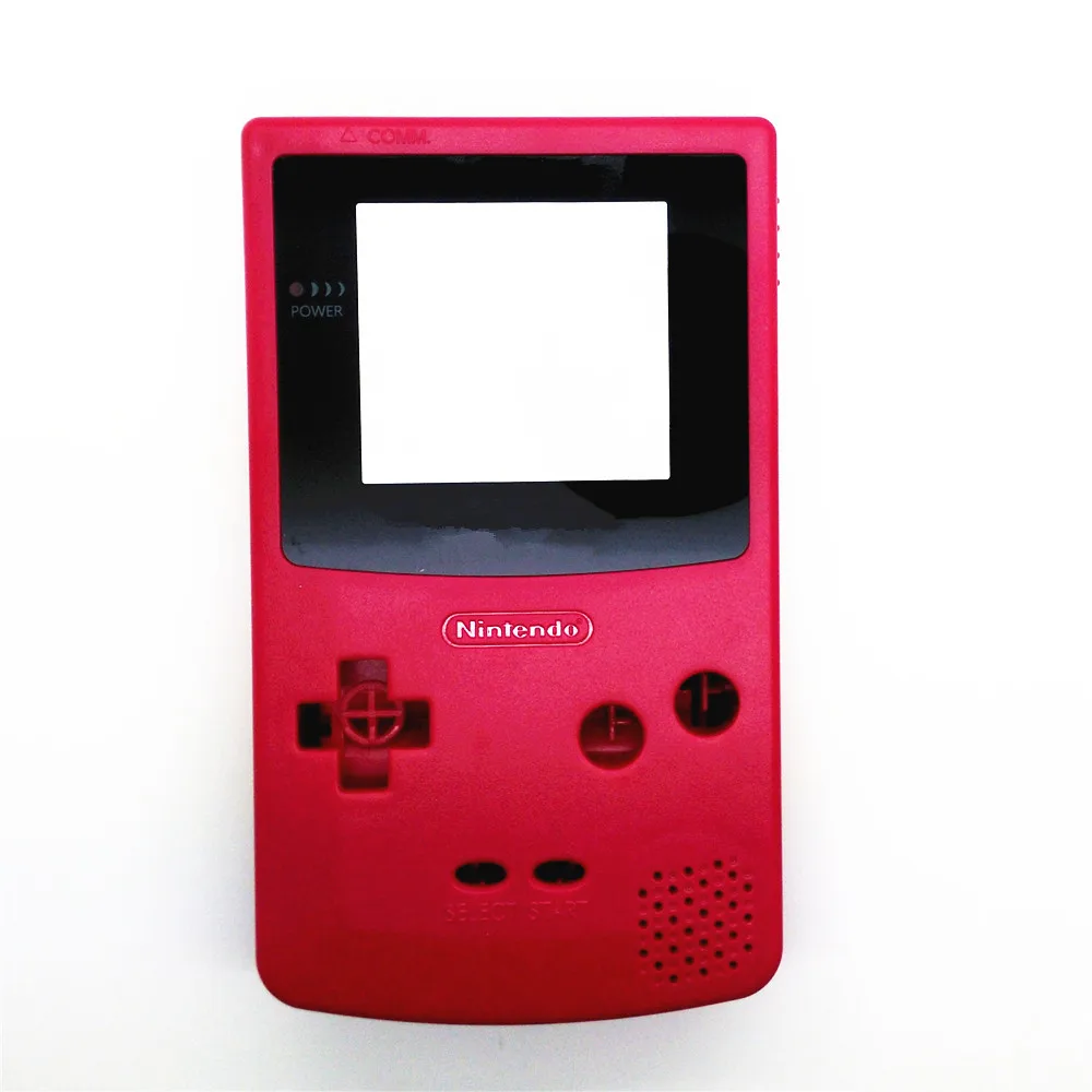 Red Корпус Корпуса чехол для nintendo для GBC для GameBoy цветная консоль+ отвертка+ резиновая накладка - Цвет: Red