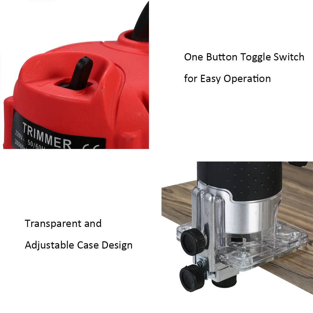 Trim Router 800W 30000rpm Woodworking Electric Trimmer Wood Milling Engraving Slotting Trimming Machine Hand Carving | Инструменты