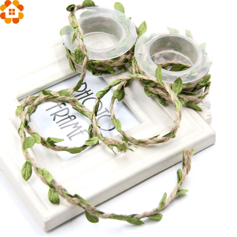 Искусственные шпагаты с листьями 2 м шелковые цветы гирлянды для творчества