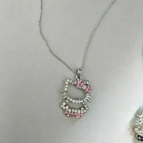Покрытие из розового золота Цепочки и ожерелья cat Jewelry Bojiux Нержавеющая сталь цепи Цепочки и Ожерелья Подвески милый котенок кошка Цепочки и ожерелья s Модные украшения для женщин - Окраска металла: Покрытие из розового золота