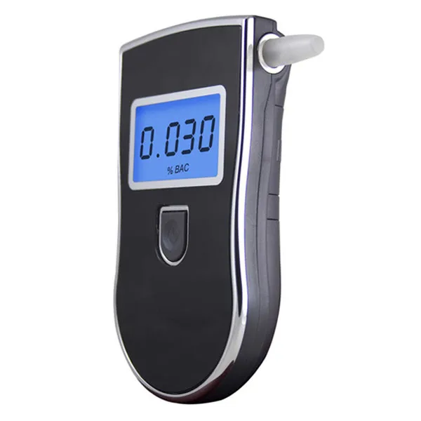 

8pcs/lot Prefessional Police Digital Breath Alcohol Tester Breathalyzer Alcohol Detector Backlight Display 5pcs Mouthpiece