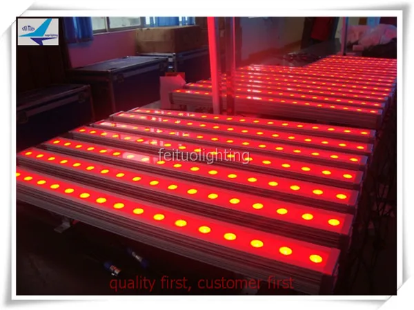 Бесплатная доставка 16 шт./лот LED бар Открытый 18x3 Вт настенная шайба RGB