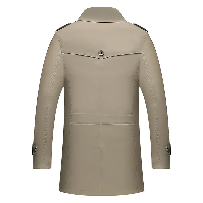 

2018 Spring Autumn New Casual Turn Down Collar Gabardina Larga Hombre Good Quality Long Cazadora Hombre Larga