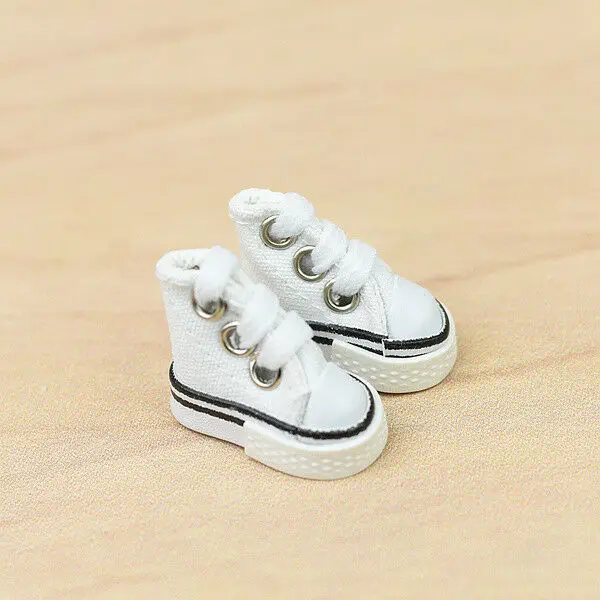 white canva shoes Модная Одежда для кукол, толстовка, пальто для куклы Барби, Одежда для куклы Барби, наряды, штаны, парусиновая обувь, 1/6, аксессуары для кукол - Цвет: white canva shoes