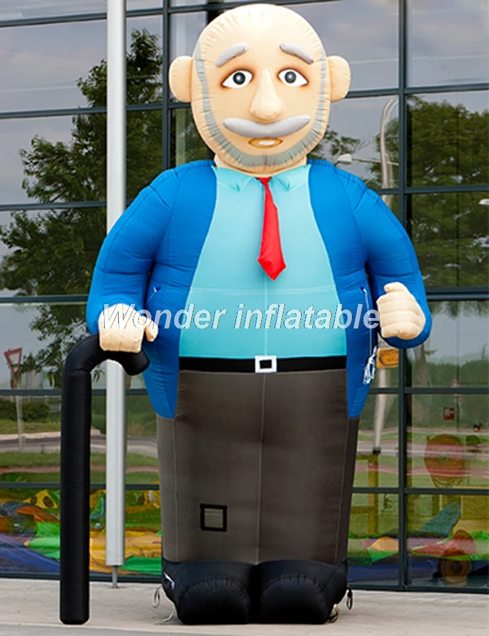 

Customized 3m high inflatable Abraham model, giant holland cartoons, inflatable old man for advertising