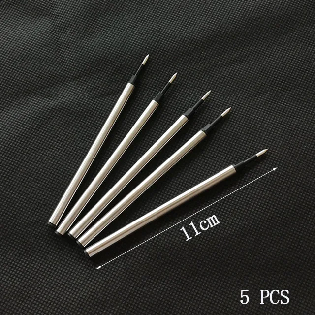 5pcs black Роскошная металлическая шариковая ручка для деловых подарков Письма День рождения подарки для школы и офиса материалы Канцтовары 0,5 мм - Цвет: 5pcs black