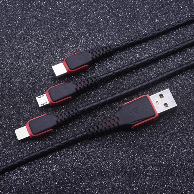 120 см 3 в 1 USB кабель для зарядки iphone huawei xiaomi usb type C Micro USB быстрая зарядка для iphone 6 7 8 9 X