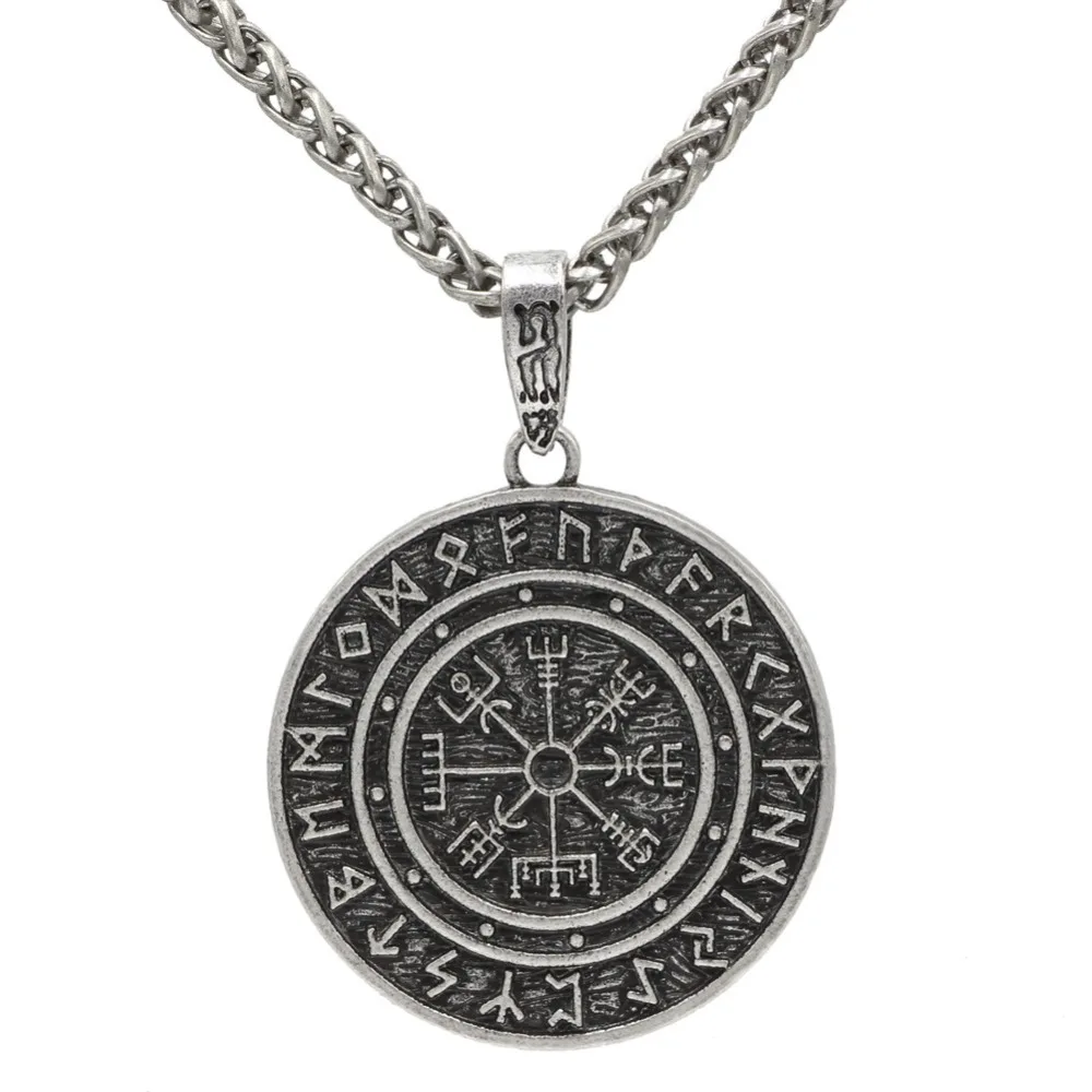 DASHI винтажный Valknut языческий амулет Vegvisir Viking восковой шнур скандинавский