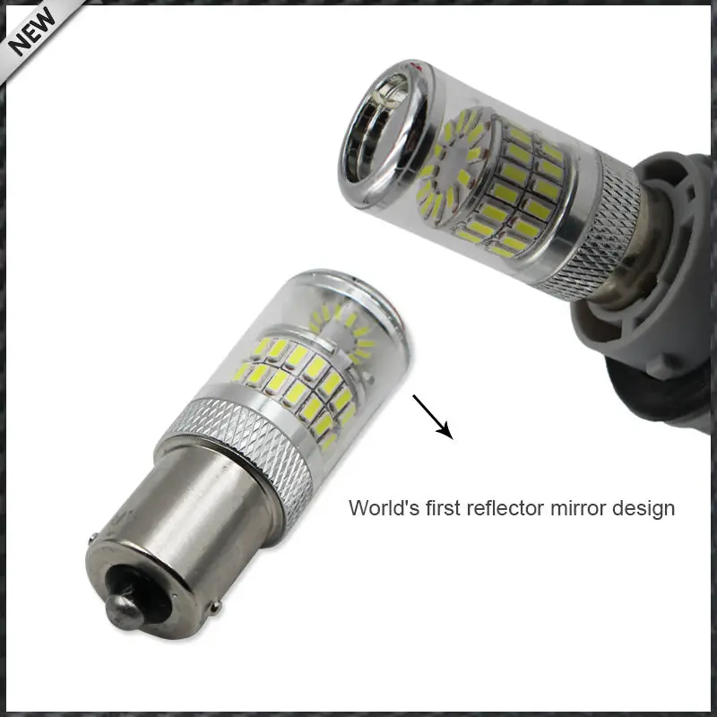 (2) CANbus Error Free HID Белый 1156 48-SMD зеркальный отражатель светодиодный ные лампы для