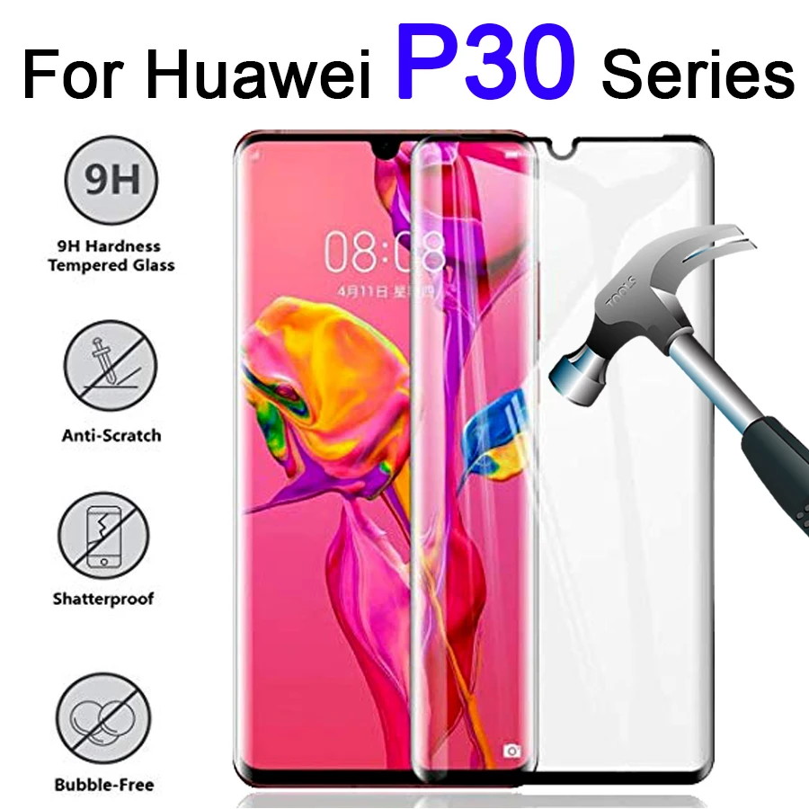 3D закаленное стекло для huawei p30 защита экрана huawey on hauwei p 30 lite light p30lite p30pro 30p pro