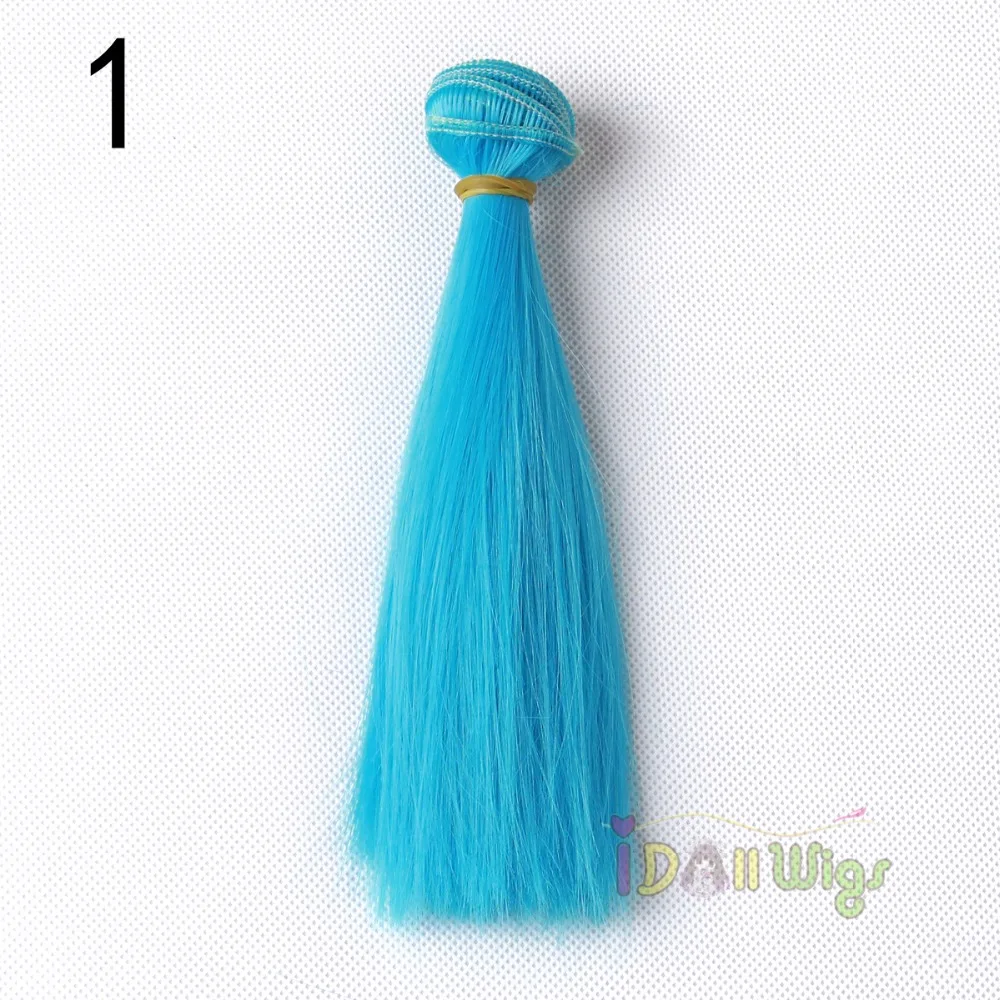 10 шт. парики для кукол 15 см красный синий желтый зеленый белый хаки|doll wig|american
