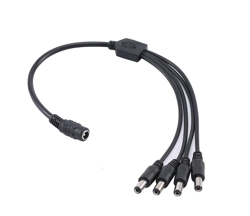 1 гнездовой к 4 штекерным сторонним разъемам постоянного тока адаптер сплиттер