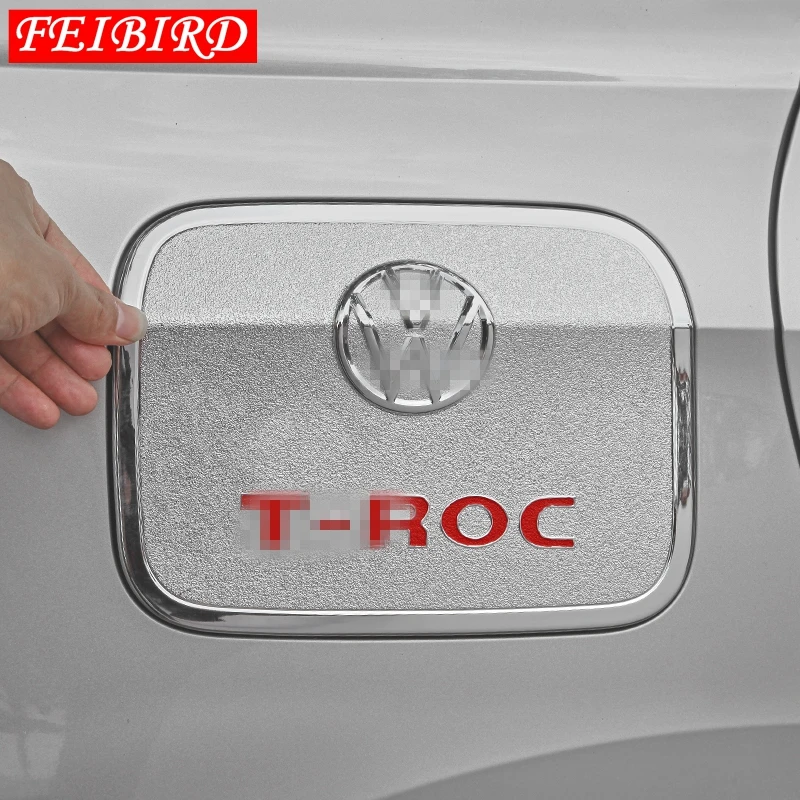 For Volkswagen T-Roc T Roc 2018 2019 Car Styling Gas/Fuel/Oil Tank Cover Cap Stick ABS Lamp Frame Trim | Автомобили и мотоциклы