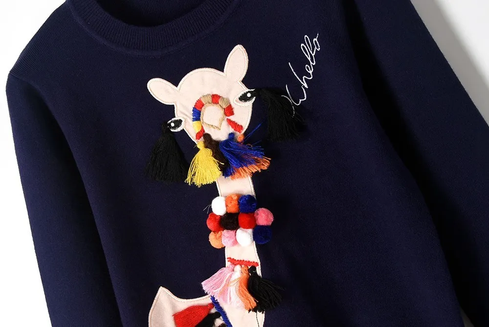 Осень 2017 г. взлетно посадочной полосы дизайнер Модные женские туфли свитер