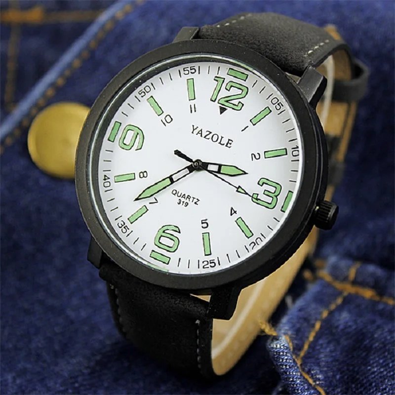Мужские часы от YAZOLE с подсветкой спортивные мужские наручные erkek kol saati relogio masculino