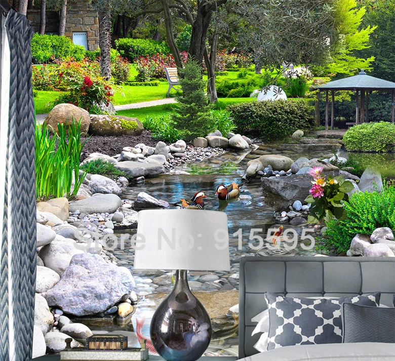 Пользовательские фото обои 3D парк Зеленый завод крик природа пейзаж настенная живопись гостиная спальня фон настенная бумага