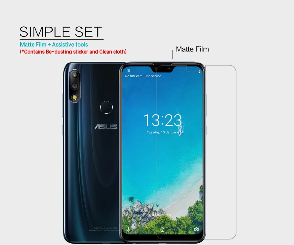 Защитная пленка для Asus Zenfone Max Pro M2 суперпрозрачная NILLKIN ZB631KL с ЖК экраном|Защитные