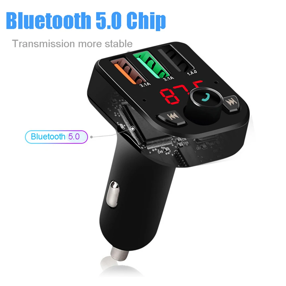 FM модулятор JINSERTA с 3 USB портами и поддержкой TF карт|FM-трансмиттеры| |