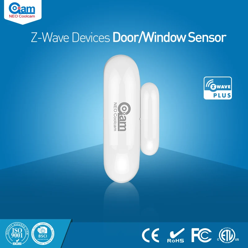 Датчик открытия окон и дверей NEO Coolcam NAS DS01Z Z wave совместим с магнитным замком серии