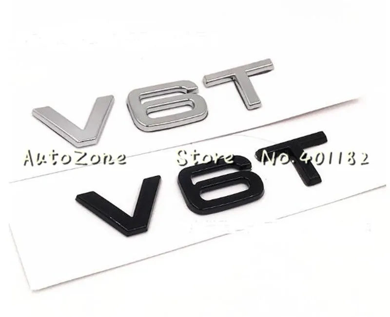 1 шт. ABS Серебряная черная наклейка 3D V6T V8T V10 W12 с надписью в виде крыла нунбер