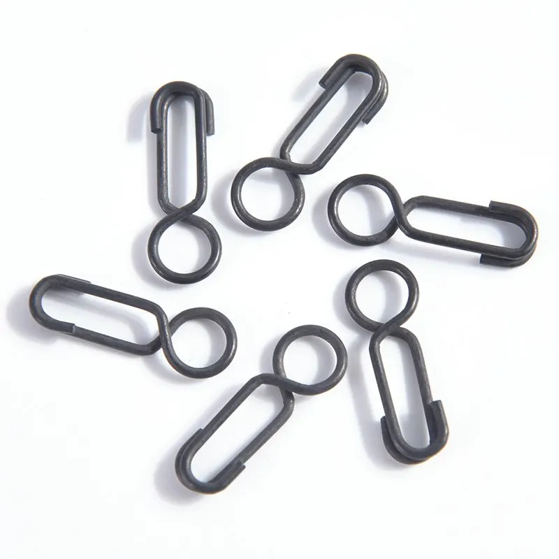 

30pcs/lot Carp Fishing Quick Link Clips Round Head Snap Safety Connector Pin Matt Black Carp Fishing Terminal Tackle