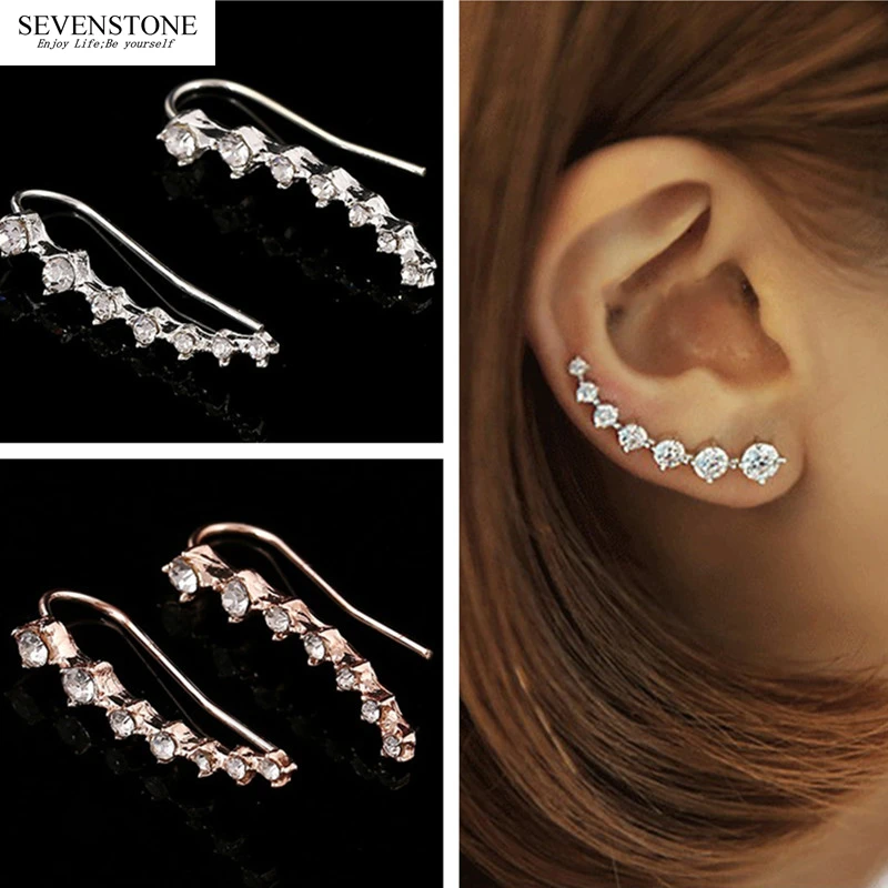 Женские длинные серьги SEVENSTONE корейские ювелирные изделия из сплава рейки