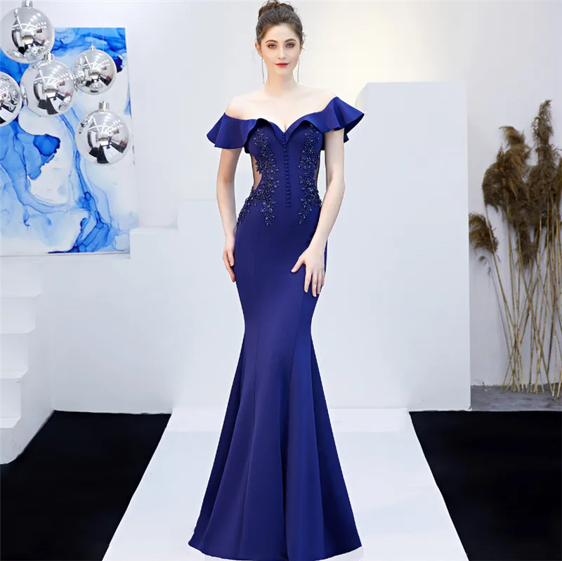 Элегантное Длинное Черное вечернее платье с блестками vestido de festa robe longue платья для