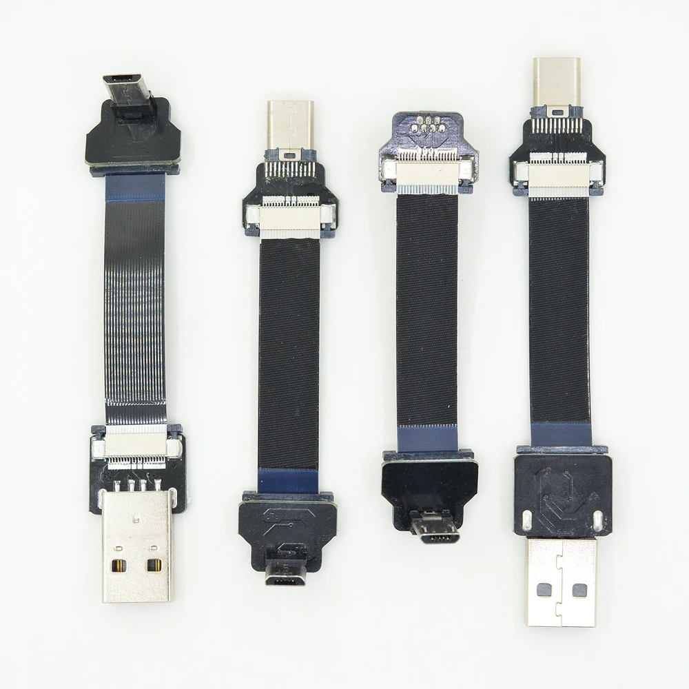 FFC USB 3. 0 Type c кабель FPV плоский тонкий ленточный FPC Кабель Micro 90 градусов к для