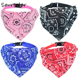 Регулируемый нейлоновый ошейник для собак, бандана для маленьких средних и больших собак, мягкий безопасный ошейник для щенков и котят, шарф для котов, ошейник для домашних животных