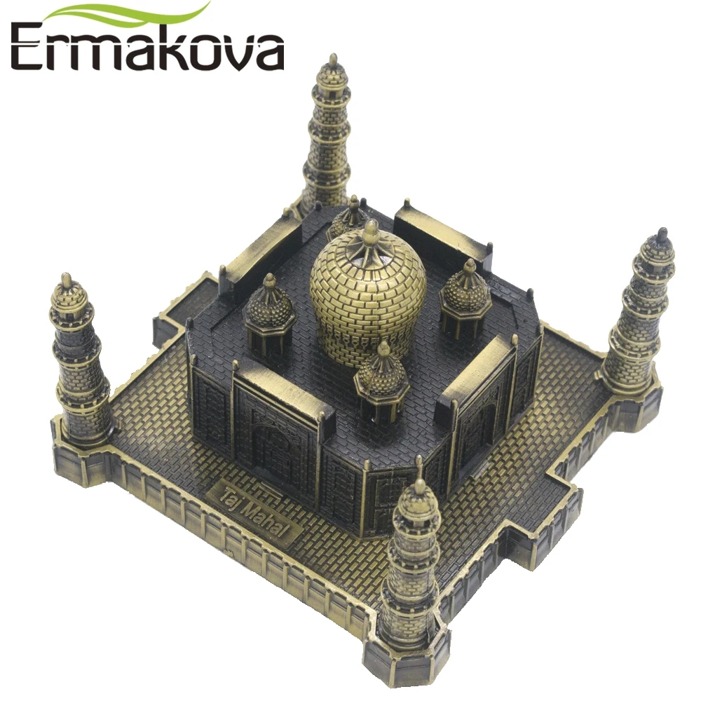 Ермакова модель Тадж Махала металлическая Античная бронзовая индийская Строительная Статуэтка всемирно известный ориентир архитектура домашний офис Декор