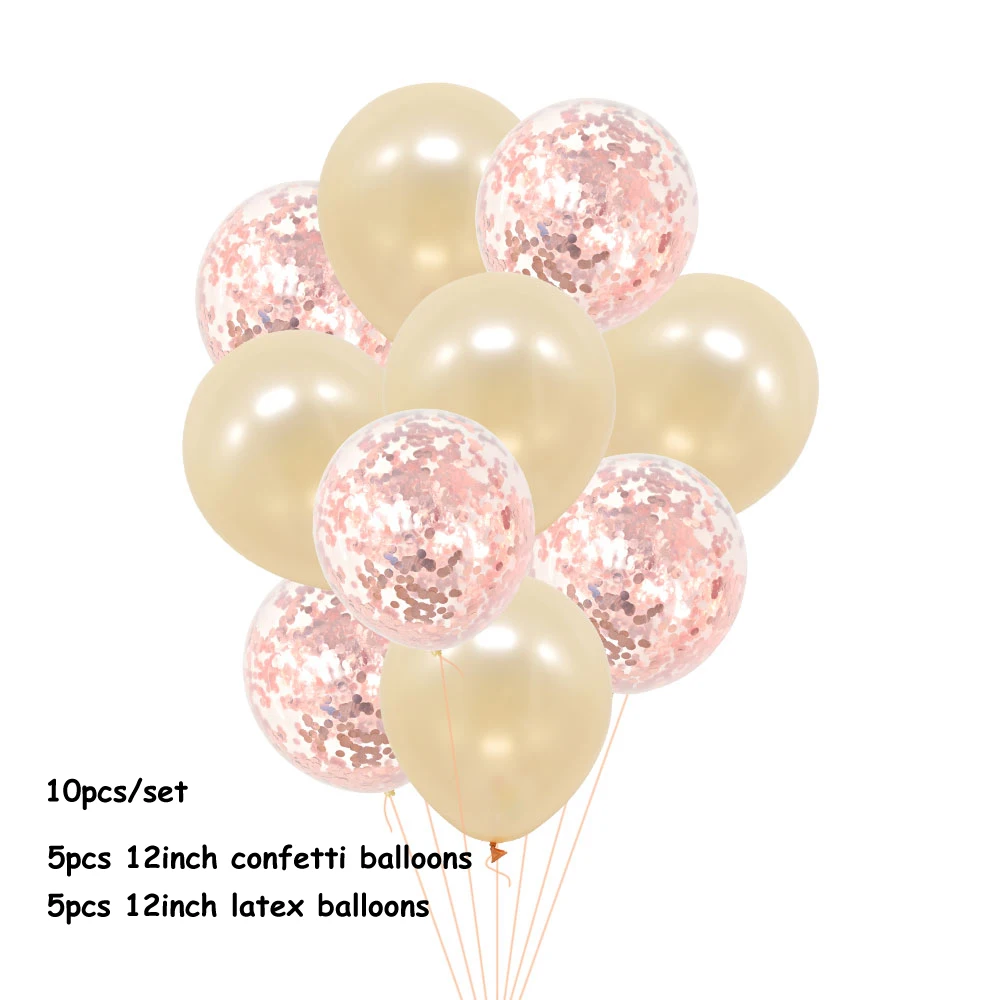 Baloons PJ027 Розовый золотой розовый воздушный шар золотые воздушные шары с конфетти невесты, чтобы быть воздушный шар из фольги свадебный воздушный шар Babyshower девушка воздушные шары на день рождения - Цвет: Baloons PJ027