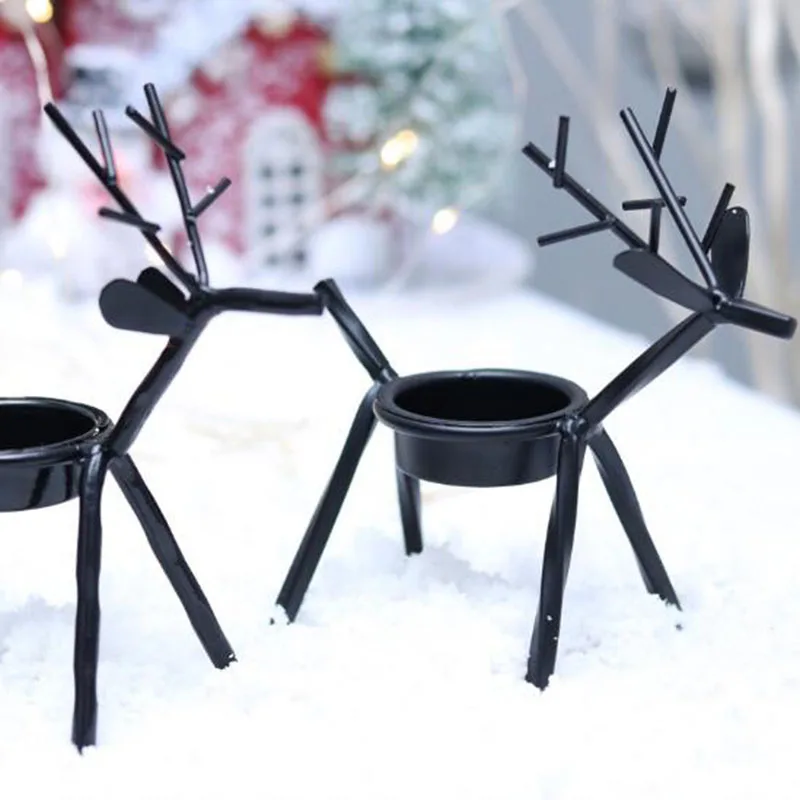 Подсвечник в виде рождественского оленя креативный Железный подсвечник
