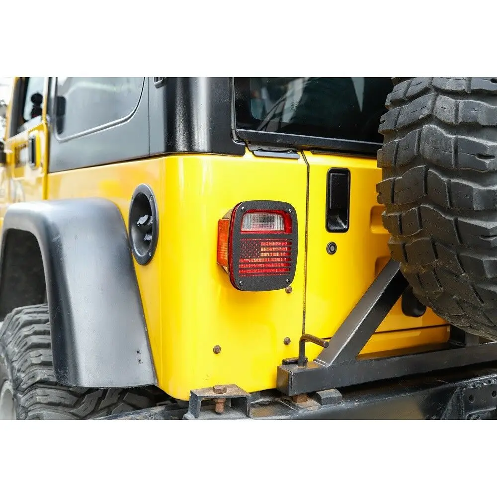 2 Tailight защитный чехол флаг США-никогда не ржавеет подходит 1997-2006 для Jeep Wrangler YJ TJ |