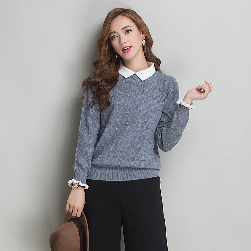 XJXKS woman sweater 2021 spring long-sleeve large size lady clothing fashion basic pull femme Cashmere | Женская одежда