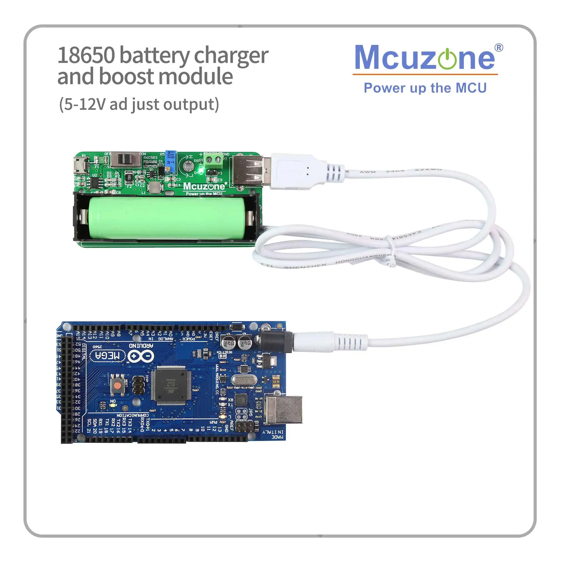 18650 battery charger and boost module 5-12V adjust output power the Arduino LED development kit router | Компьютеры и офис