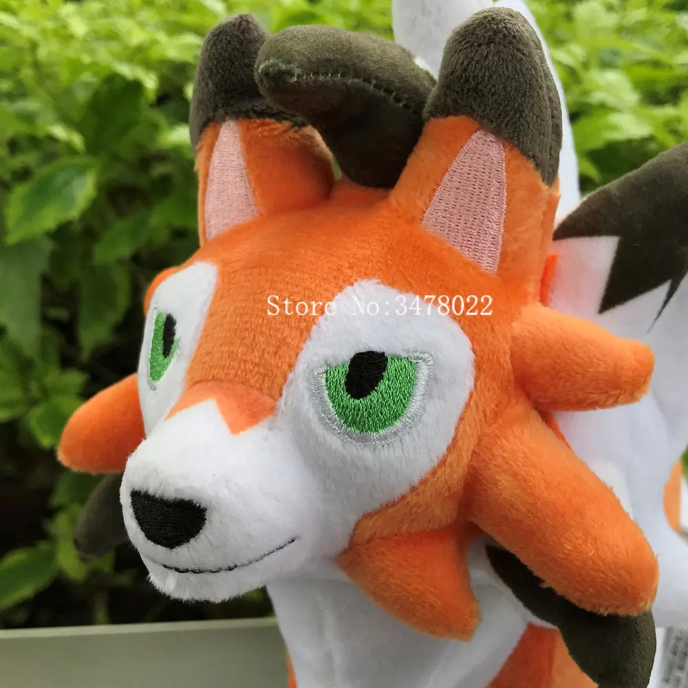 Фото 24 см, Покемон-центр, заката, Lycanroc, плюшевая игрушка, Cuddly Rugarugan, мультфильм, мягкая кукла-животное №4