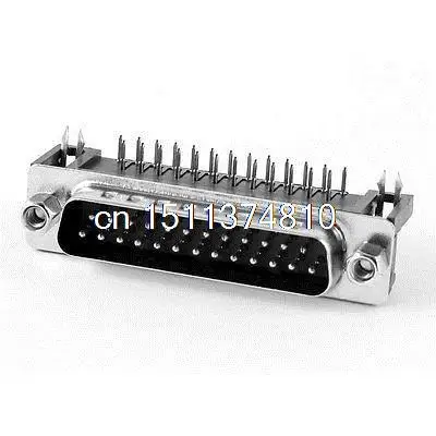 DB25 25 контактный 2 рядный запорный винт 90 градусов Штекерный разъем D sub PCB