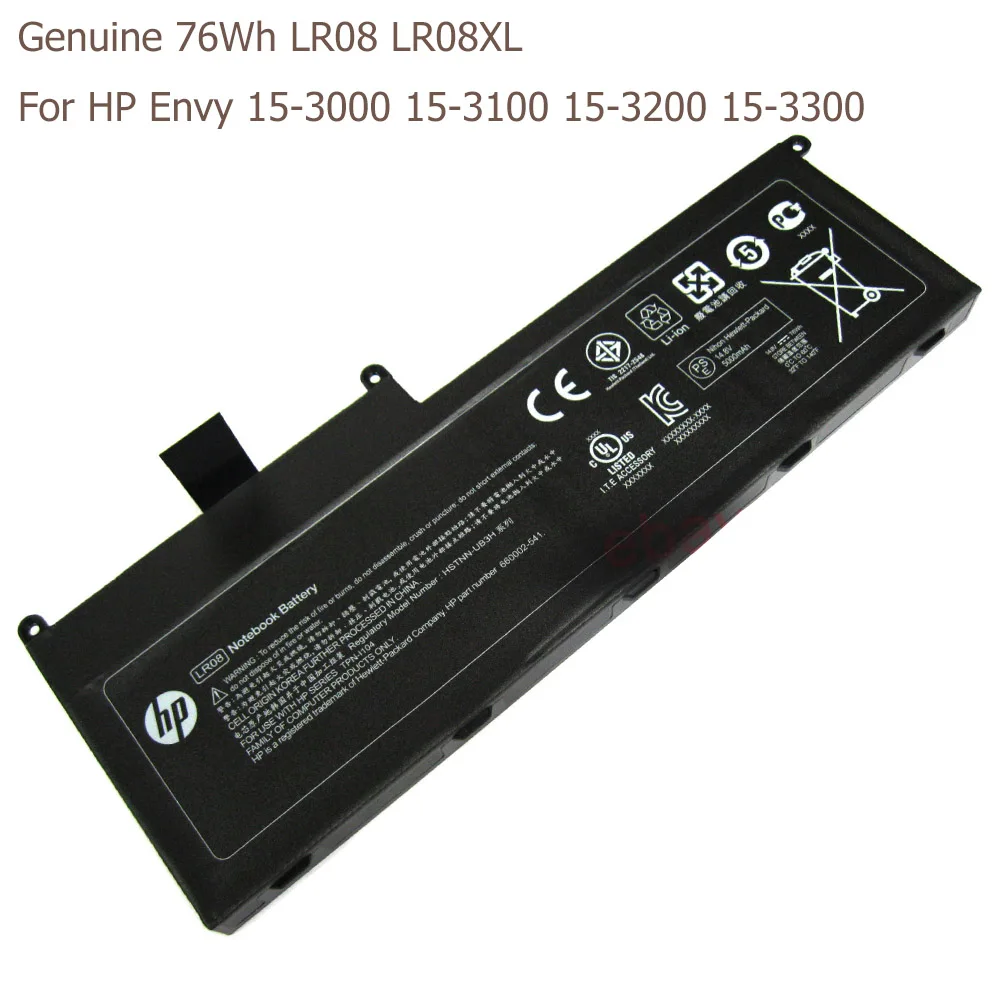 

72Wh Genuine Laptop Battery For HP Envy 15-3000 15-3100 15-3200 15-3300 Series LR08XL HSTNN-UB3H LR08 TPN-I104