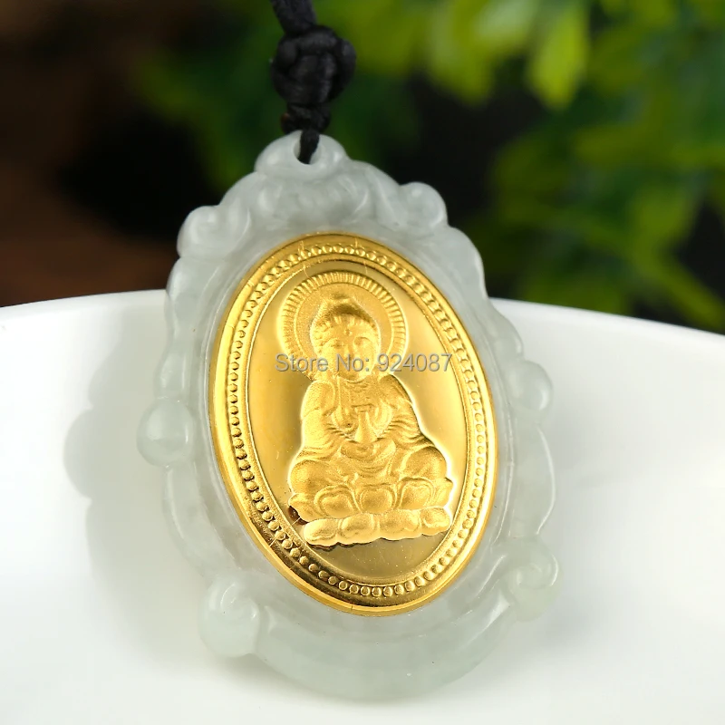 Подлинный нефритовый благородный кулон Guanyin для мужчин|pendant|pendant menpendant jade |